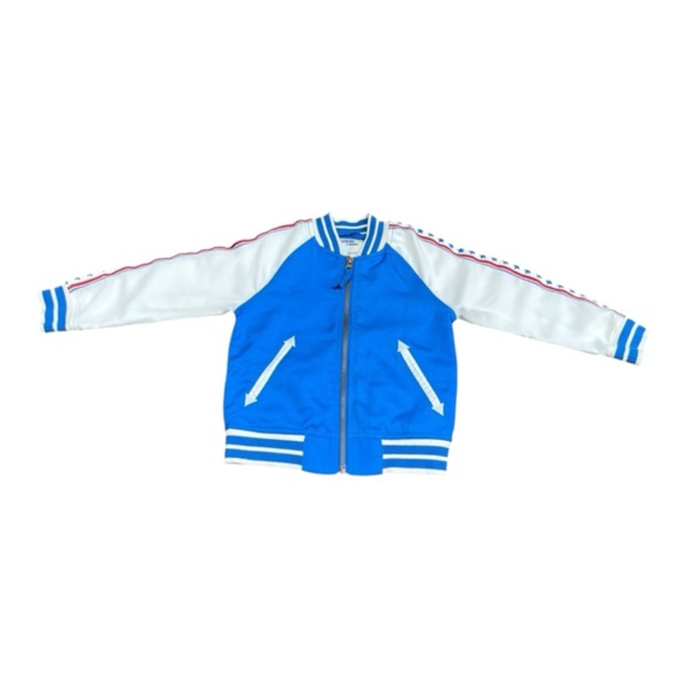 OshKosh Genuine Kids Evel Knievel inspired red white blue kids jacket size 4T